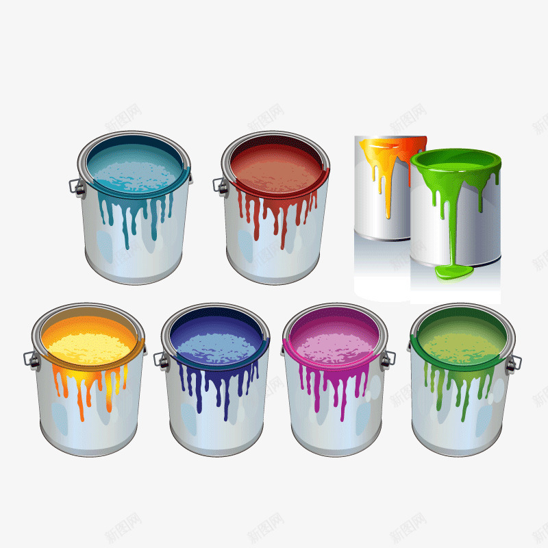 油漆桶元素png免抠素材_新图网 https://ixintu.com 桶 油漆 素材 装修