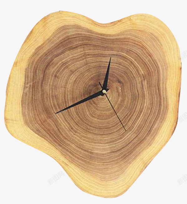 树的年轮钟表png免抠素材_新图网 https://ixintu.com 大树 年轮片 年轮纹理 木头 木材 木柴切面树木 树桩 横切面 钟表