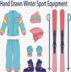 羽绒滑雪服冬日保暖高清图片