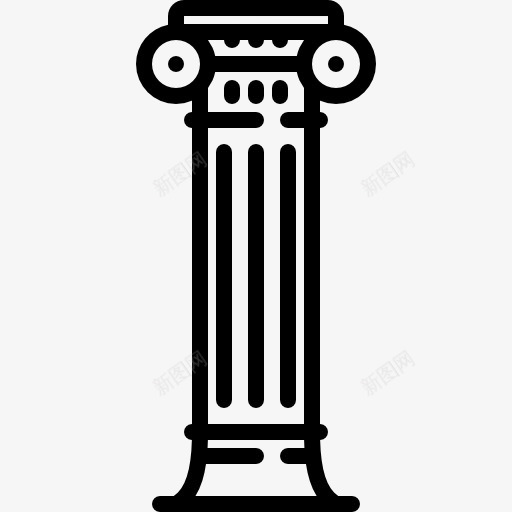 希腊的爱奥尼亚柱图标png_新图网 https://ixintu.com 古典建筑 希腊 罗马 艺术纪念碑