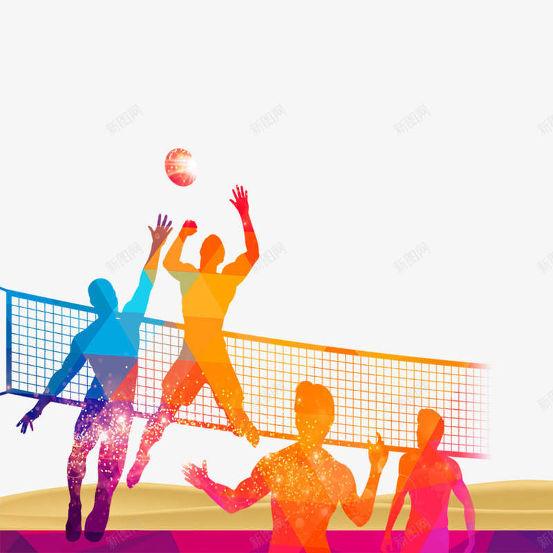 排球png免抠素材_新图网 https://ixintu.com 排球 排球运动员 沙滩排球 玩排球