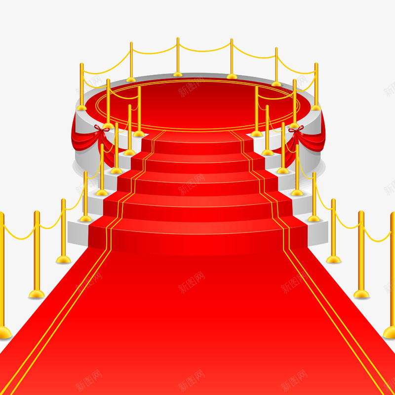 红色舞台png免抠素材_新图网 https://ixintu.com 地毯舞台 红色舞台 阶梯