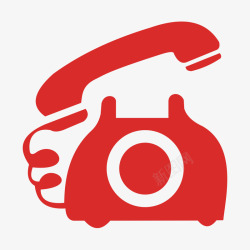 红色logo红色电话高清图片