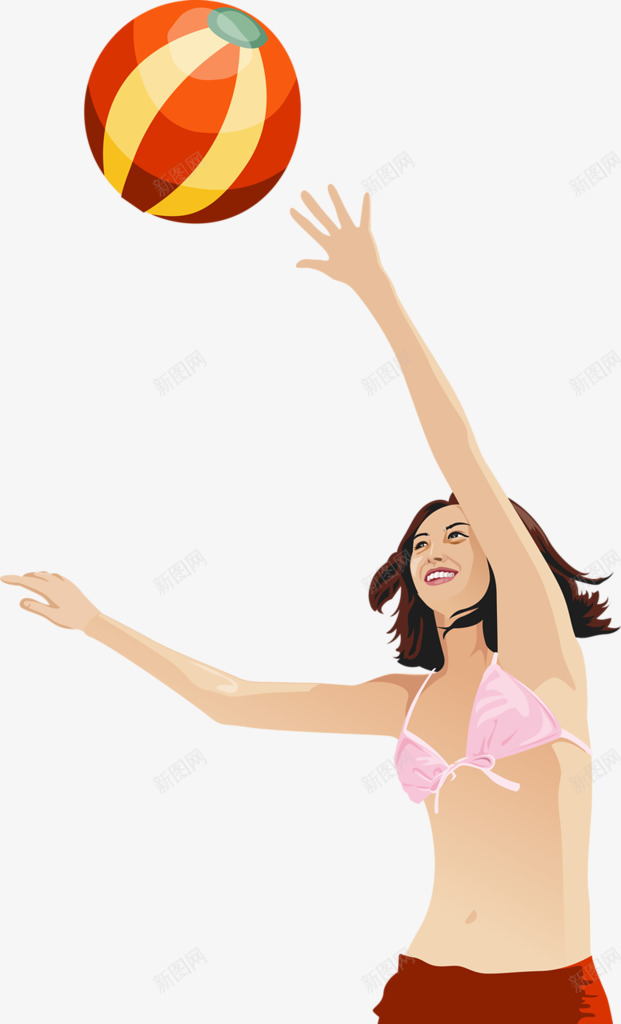 美女排球运动员png免抠素材_新图网 https://ixintu.com nbs 健身 减脂运动 卡通 卡通人物 夏日 打排球 排球运动 沙滩 沙滩排球 美女 运动