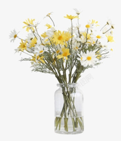小瓶小清新的花朵装饰品高清图片