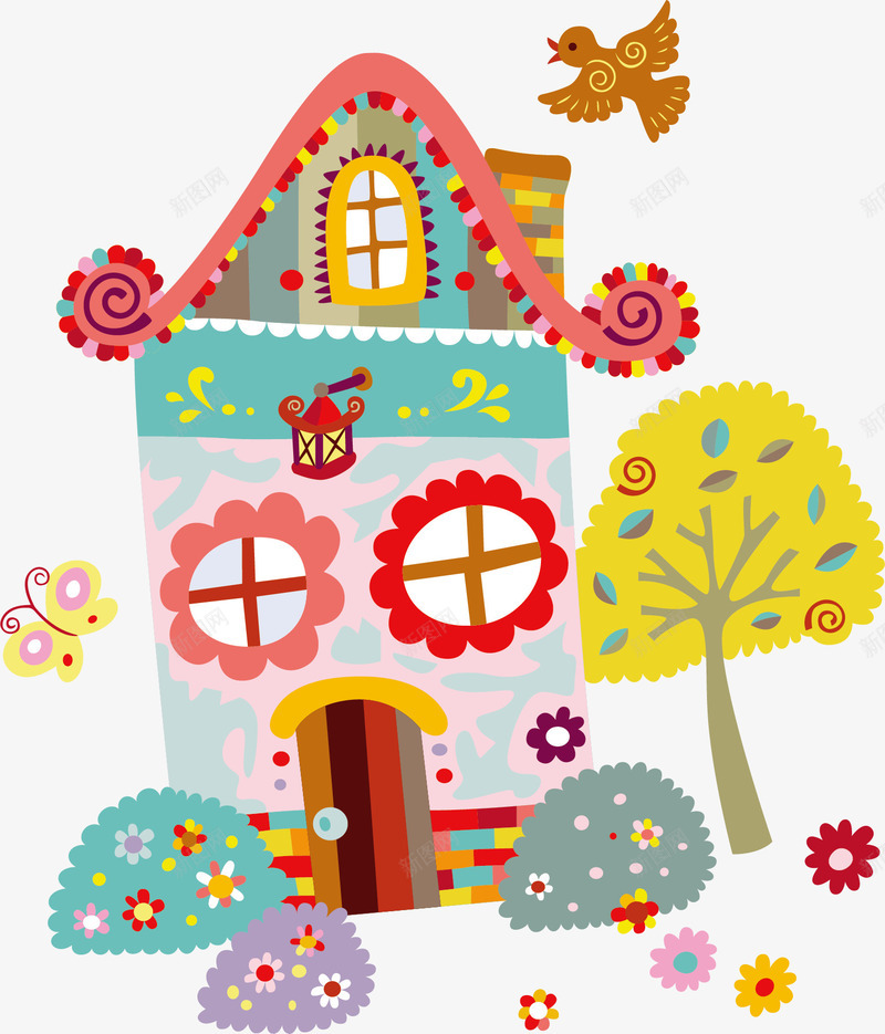 手绘房屋png免抠素材_新图网 https://ixintu.com 创意 卡通 彩色的 房屋 手绘的 简单