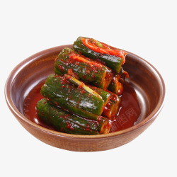韩国泡菜纯手工腌制黄瓜泡菜高清图片