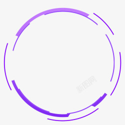 紫色的圆环搭配紫色几何圆形高清图片