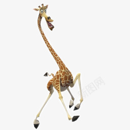 电影马达加斯加奔跑的长颈鹿图标图标