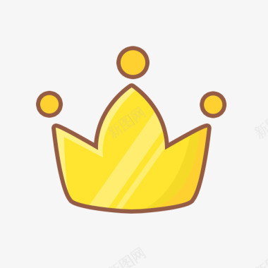 卡通金色皇冠图标图标