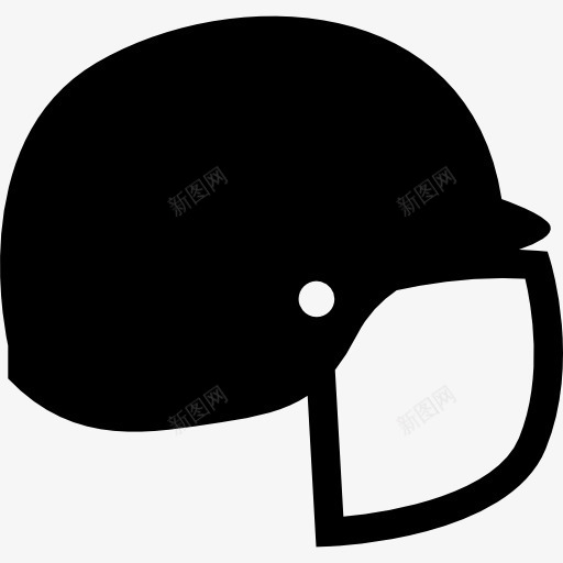 警用头盔图标png_新图网 https://ixintu.com 侧视图 头盔 安全头盔 工具和器具 警察 警察保护 黑色