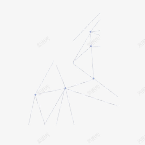 漂浮的点线面png免抠素材_新图网 https://ixintu.com 几何点缀 点线面 科技 简约 蓝色