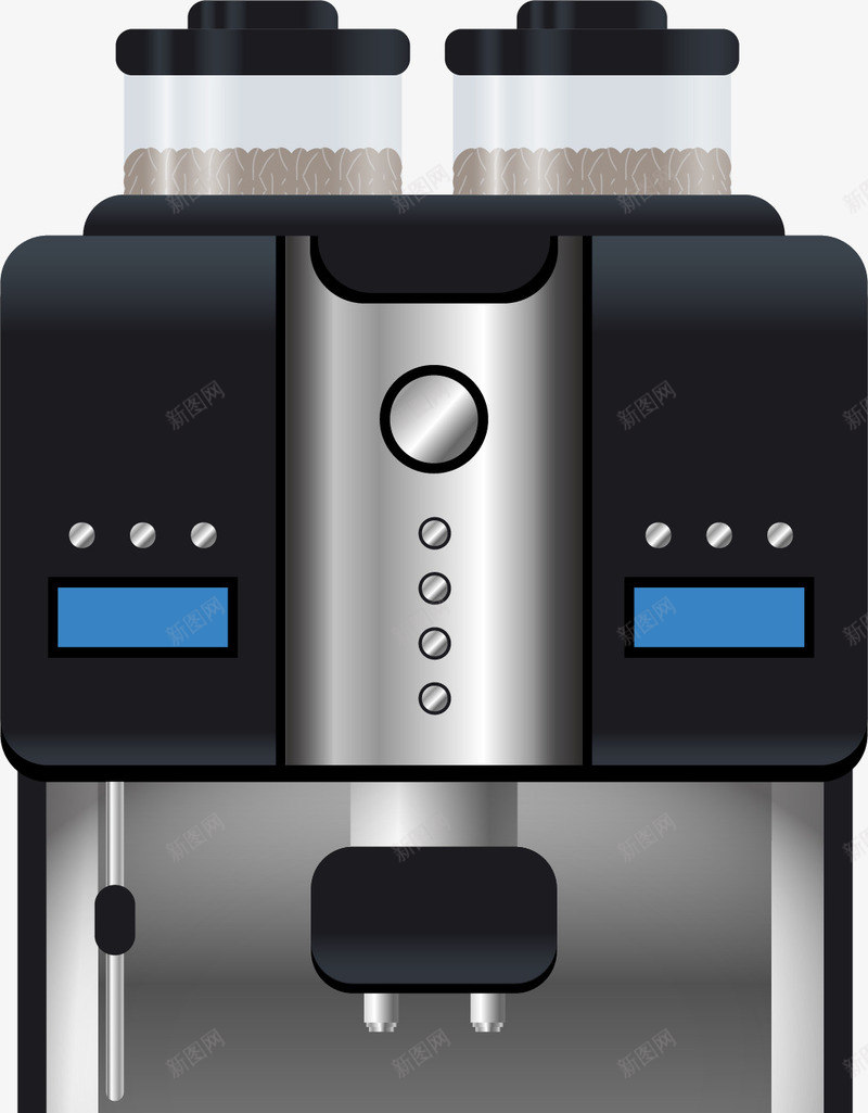 手绘咖啡机矢量图ai免抠素材_新图网 https://ixintu.com 写实 咖啡壶 手冲壶 手绘 矢量图 精美咖啡机 自动咖啡机 设备