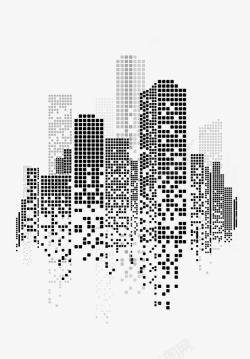 正方形创意城市元素高清图片