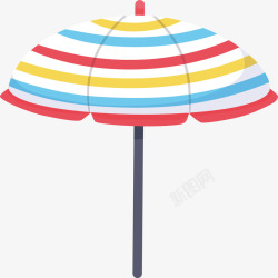 彩色的水球夏天休闲彩色遮阳伞卡通矢量图高清图片