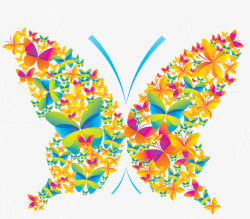 蝴蝶春季海报装饰素材