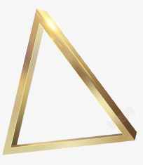 金属三角形边框装饰素材