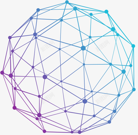 科技网络线条球png免抠素材_新图网 https://ixintu.com 科技 科技感框 线条 经验球 网络
