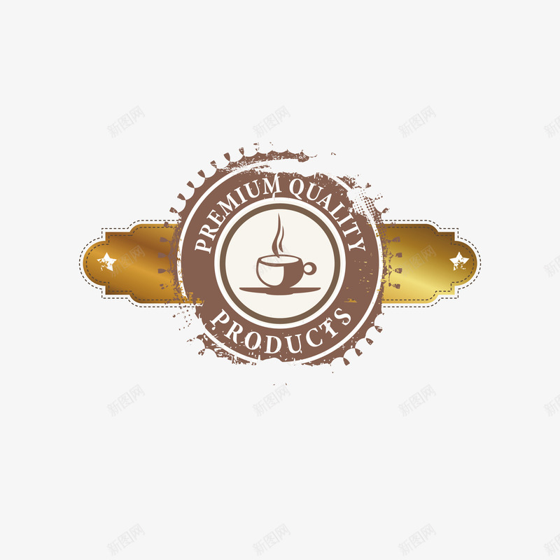 做旧咖啡标签图标png_新图网 https://ixintu.com 做旧 印章 咖啡 图标 复古 标志 标签 标贴 饮料