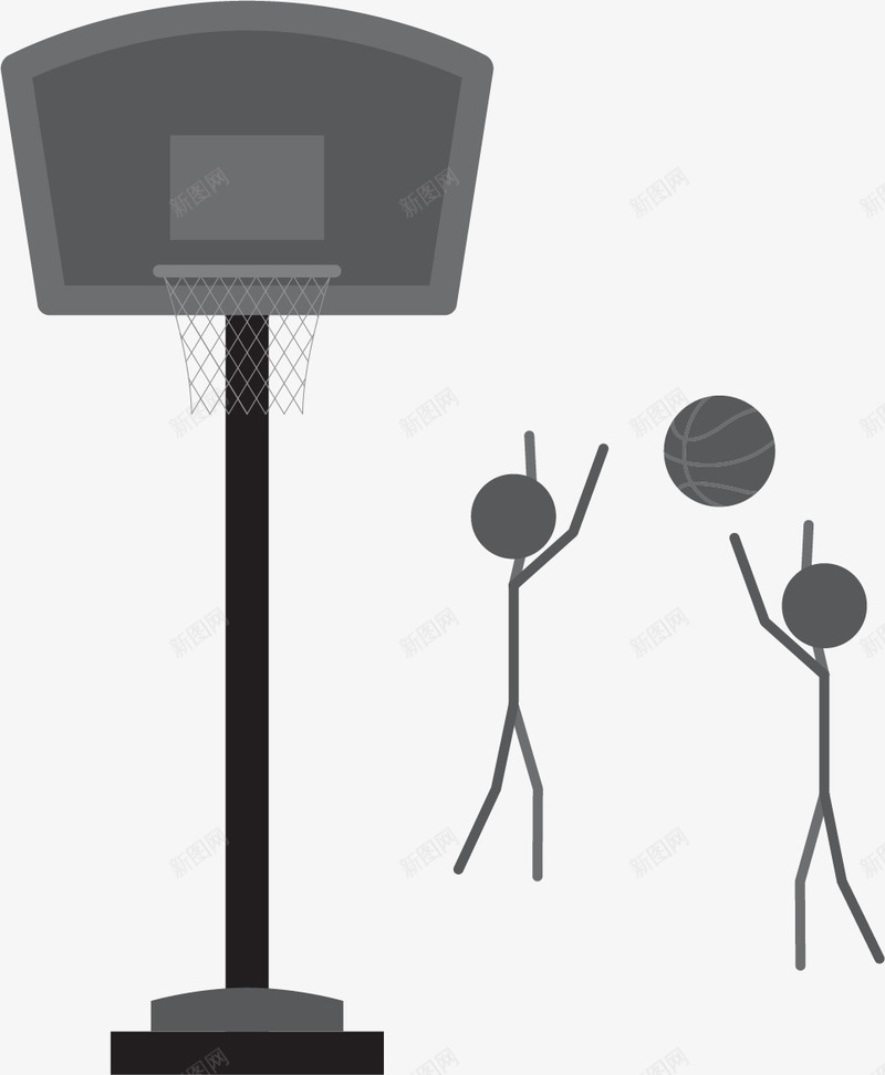 一对一篮球赛png免抠素材_新图网 https://ixintu.com 一对一 对开 打篮球 篮板 篮框 篮球 篮球场 篮球筐