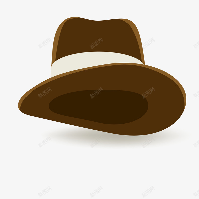 魅力礼帽png免抠素材_新图网 https://ixintu.com 公爵 宫廷 棕色 欧式 矢量魅力礼帽 绅士帽