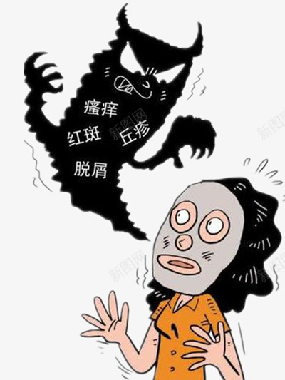 面膜的反作用png免抠素材_新图网 https://ixintu.com 简单 素材 面膜 黑色