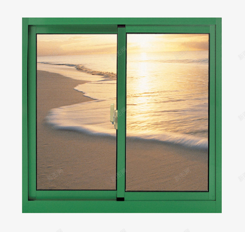 绿色边玻璃窗png免抠素材_新图网 https://ixintu.com png 免费素材 玻璃窗 透明图片