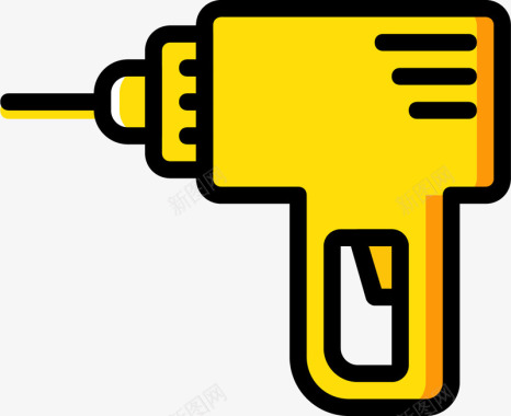 黄色电钻图标图标