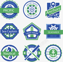 海蓝色背景海蓝色海军徽章标志高清图片