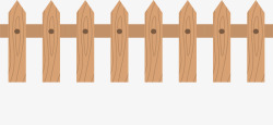 棕色的木头栏杆矢量图素材