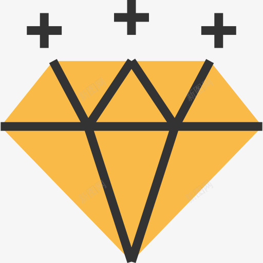 钻石图标png_新图网 https://ixintu.com 宝石 情人节 时装 珠宝 财富 钻石 魅力