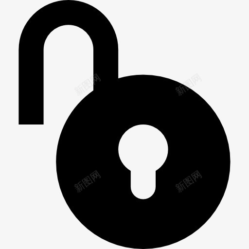 解锁图标png_新图网 https://ixintu.com 安全 安全挂锁 工具和器具 开放 解锁