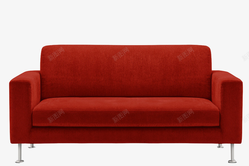 红色沙发png免抠素材_新图网 https://ixintu.com 棉布 简单装饰 红色
