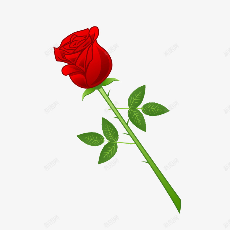 红色玫瑰花朵爱情矢量图ai免抠素材_新图网 https://ixintu.com 爱情 玫瑰 红色 红色玫瑰 花朵 矢量图