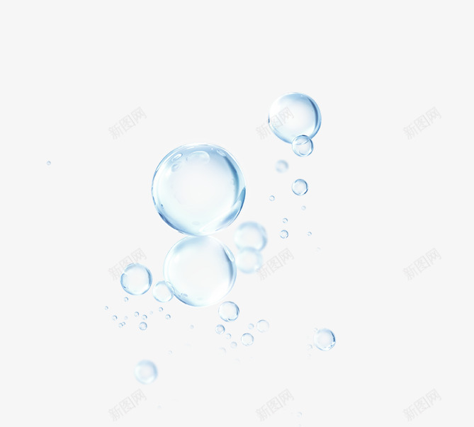 水中的气泡蓝色png免抠素材_新图网 https://ixintu.com 气泡 水泡 泡泡 蓝色气泡