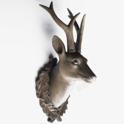 餐厅装饰品麋鹿具象雕塑装饰品高清图片