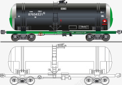 黑色货仓黑色油罐车矢量图高清图片