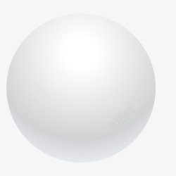 圆球白色立体质感球体矢量图高清图片
