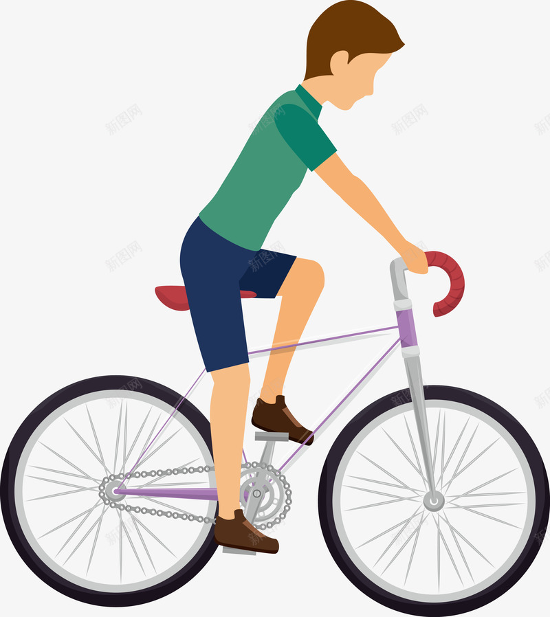骑单车的男孩png免抠素材_新图网 https://ixintu.com 单车 卡通人 卡通骑车的人 扁平化 男子 男孩 矢量骑车的人 自行车 骑自行车 骑车 骑车人
