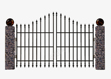 铁艺大门png免抠素材_新图网 https://ixintu.com 大门 安全 铁艺 门