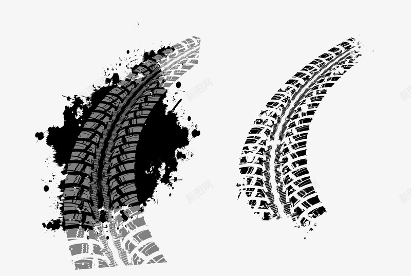 汽车轮胎印png免抠素材_新图网 https://ixintu.com 汽车 轮胎 轮胎印