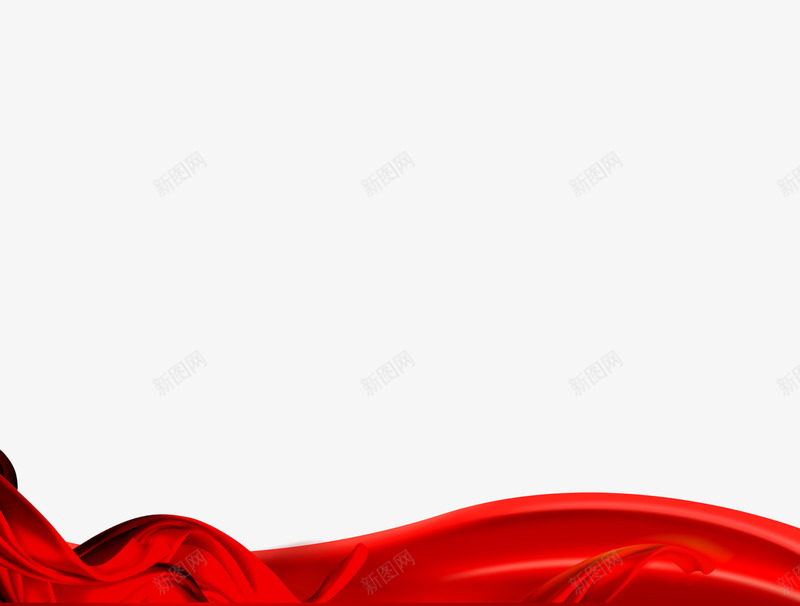 红绸带装饰png免抠素材_新图网 https://ixintu.com 喜庆 新图网 红绸带 设计元素 设计素材