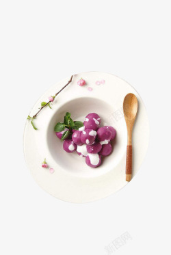 紫薯球精致紫薯球甜品高清图片