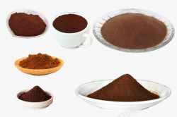 新鲜咖啡粉原料素材