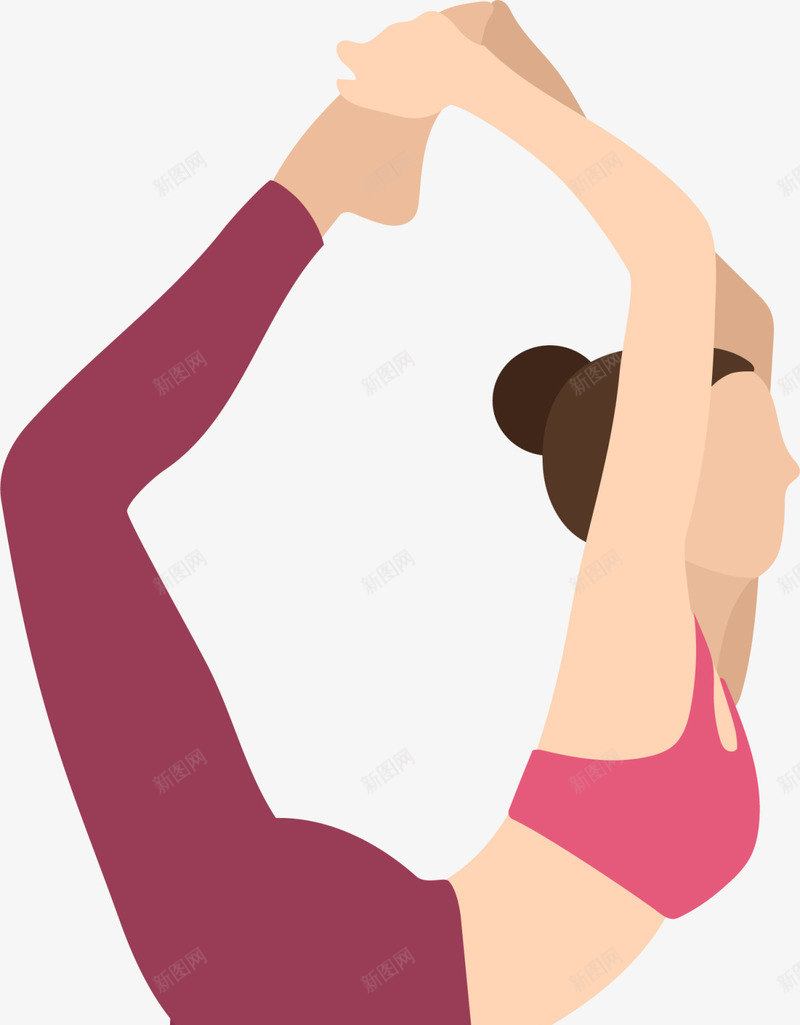 紫色扁平瑜伽女孩png免抠素材_新图网 https://ixintu.com 健康 强身健体 瑜伽女孩 紫衣女生 运动健身 锻炼