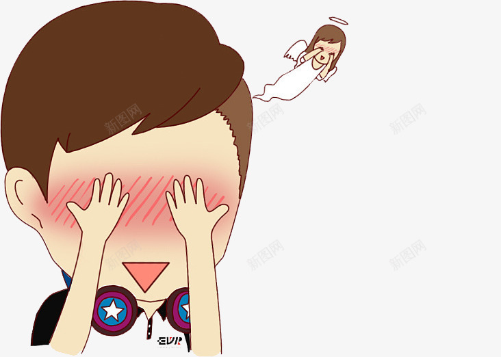 害羞的男孩png免抠素材_新图网 https://ixintu.com 卡通 害羞 手绘 男孩