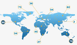 PPT数据统计PPT世界地图矢量图高清图片