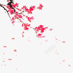 踏春仙气缥缈的桃花林高清图片
