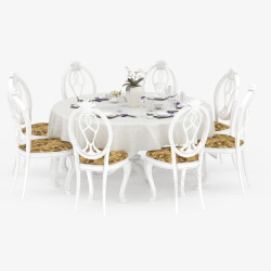 木制简单纯色北欧餐桌白色简单纯色北欧餐桌高清图片