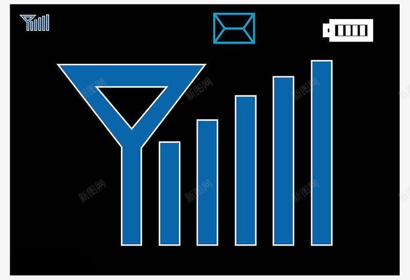 手机信号栏图标png_新图网 https://ixintu.com 信号强度 信号指示栏 信号栏 手机信号 指示信号 无线 网络